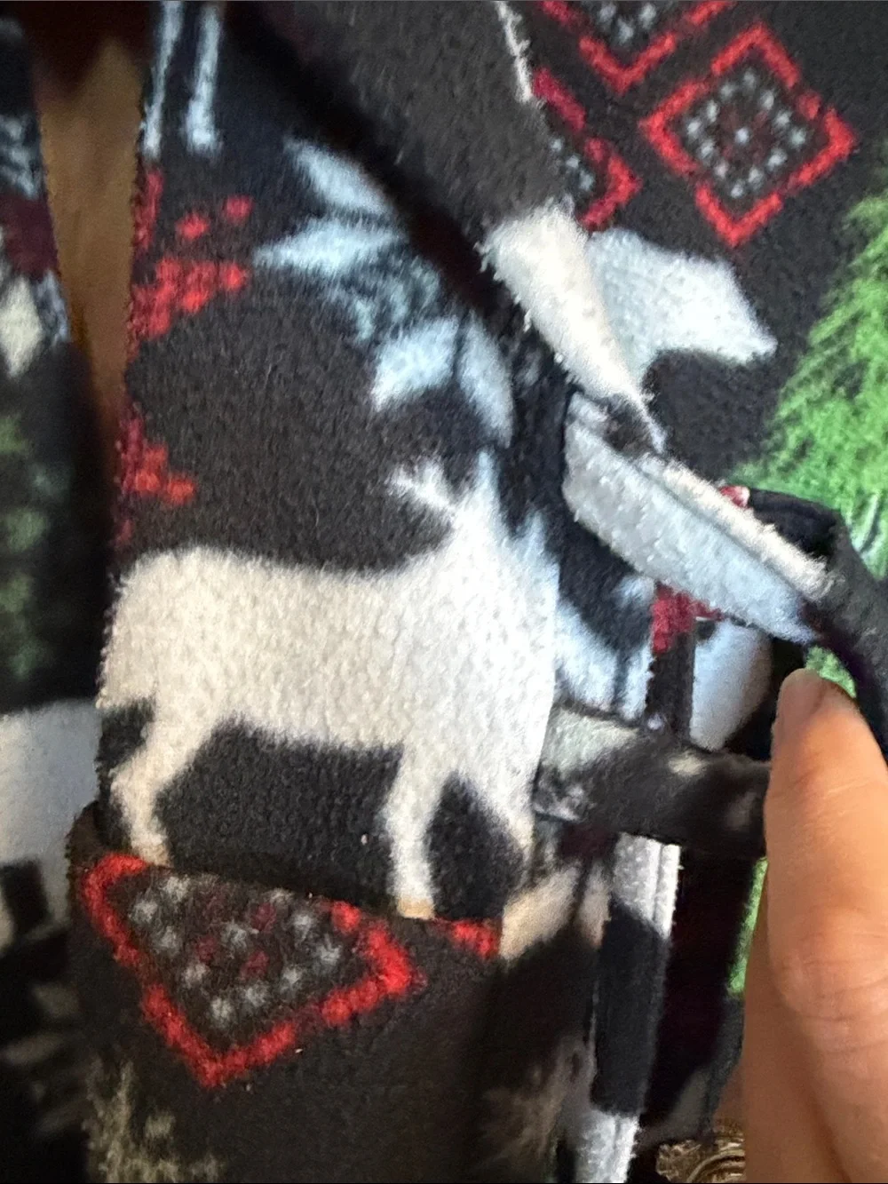Handmade Kids Hooded Holiday Fleece Robe -